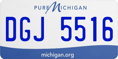MI license plate DGJ5516