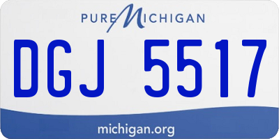 MI license plate DGJ5517