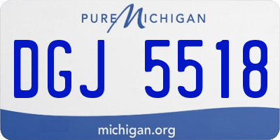 MI license plate DGJ5518