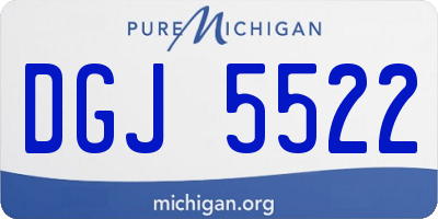 MI license plate DGJ5522