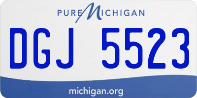 MI license plate DGJ5523