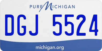 MI license plate DGJ5524