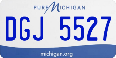 MI license plate DGJ5527