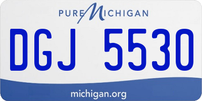 MI license plate DGJ5530