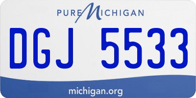 MI license plate DGJ5533