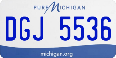 MI license plate DGJ5536
