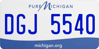 MI license plate DGJ5540