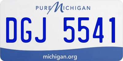 MI license plate DGJ5541