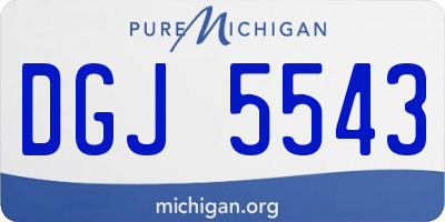 MI license plate DGJ5543