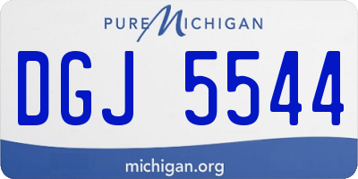 MI license plate DGJ5544