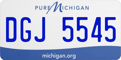 MI license plate DGJ5545