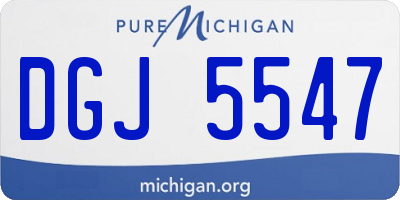 MI license plate DGJ5547