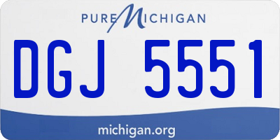 MI license plate DGJ5551