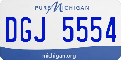 MI license plate DGJ5554