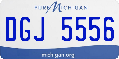 MI license plate DGJ5556