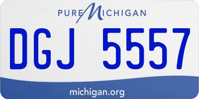 MI license plate DGJ5557