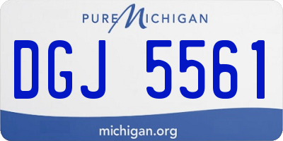 MI license plate DGJ5561