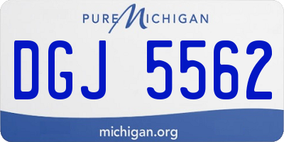MI license plate DGJ5562