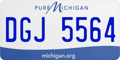 MI license plate DGJ5564