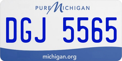 MI license plate DGJ5565