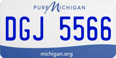 MI license plate DGJ5566