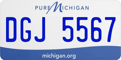 MI license plate DGJ5567