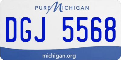 MI license plate DGJ5568