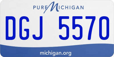 MI license plate DGJ5570