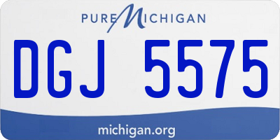 MI license plate DGJ5575