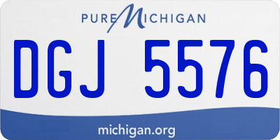 MI license plate DGJ5576