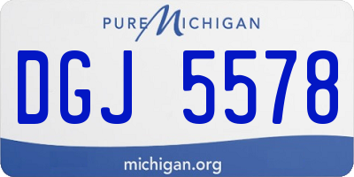 MI license plate DGJ5578