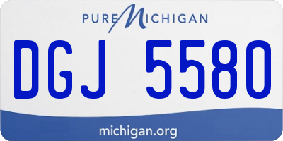 MI license plate DGJ5580