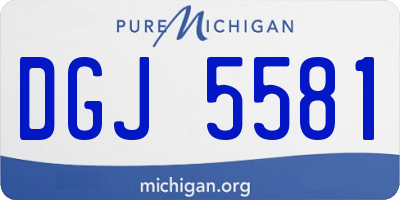 MI license plate DGJ5581