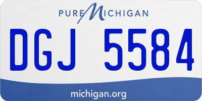 MI license plate DGJ5584
