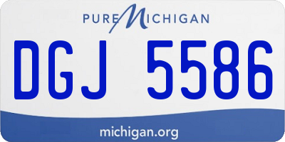 MI license plate DGJ5586