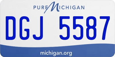 MI license plate DGJ5587