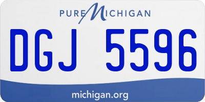 MI license plate DGJ5596