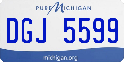 MI license plate DGJ5599