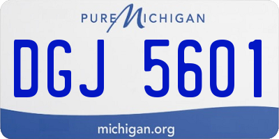 MI license plate DGJ5601