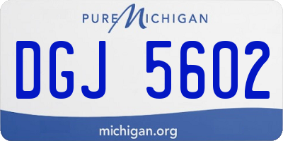 MI license plate DGJ5602