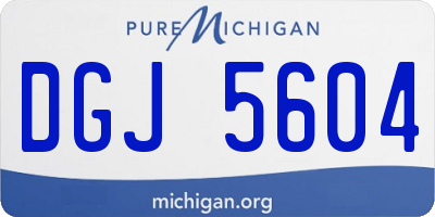 MI license plate DGJ5604