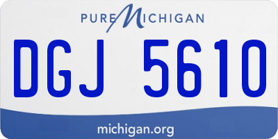 MI license plate DGJ5610