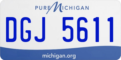 MI license plate DGJ5611