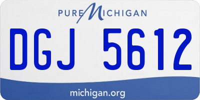 MI license plate DGJ5612