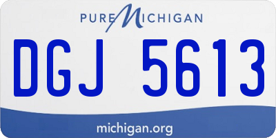 MI license plate DGJ5613