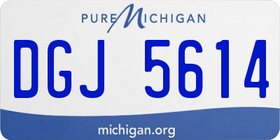 MI license plate DGJ5614