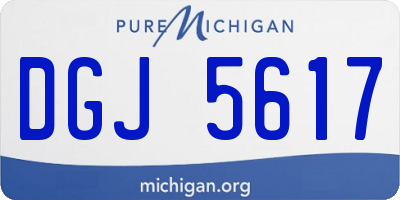 MI license plate DGJ5617