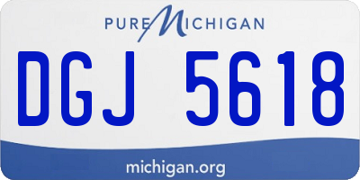 MI license plate DGJ5618