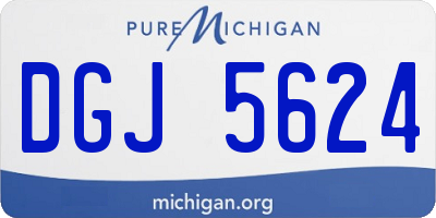 MI license plate DGJ5624