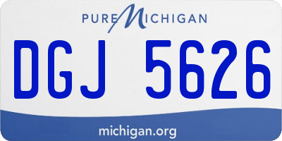 MI license plate DGJ5626